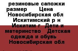 резиновые сапожки. размер 24 › Цена ­ 400 - Новосибирская обл., Искитимский р-н, Искитим г. Дети и материнство » Детская одежда и обувь   . Новосибирская обл.